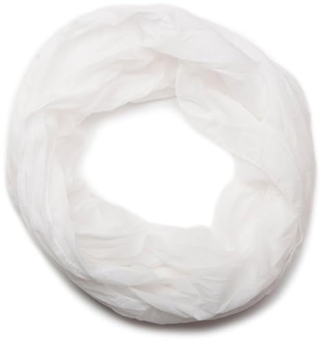 styleBREAKER leichter unifarbener Loop Schlauchschal | Sommerschal aus fließendem Material | Seidiges Halstuch für Damen & Herren | Weich, Luftig & Modisch | 77 x 46 cm, Weiß von styleBREAKER