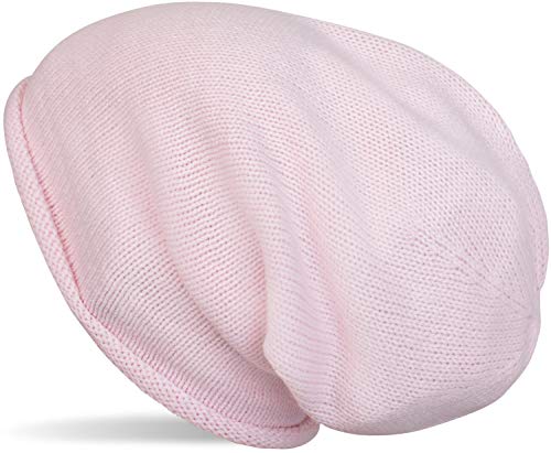 styleBREAKER warme Feinstrick Beanie Mütze in Unifarben, Strickmütze mit Rollrand, Wintermütze, Unisex 04024063, Farbe:Rose von styleBREAKER