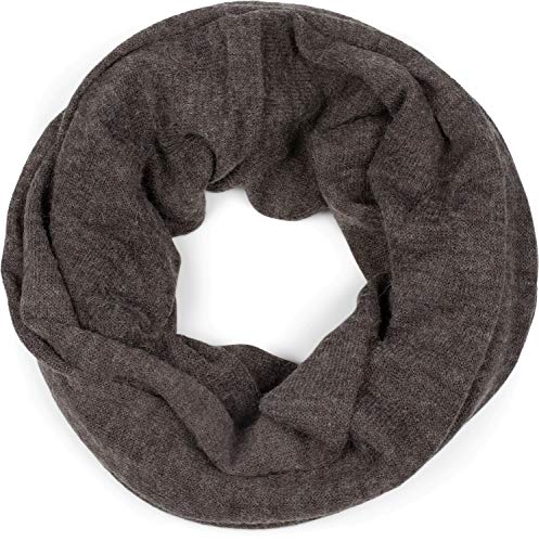 styleBREAKER weicher Feinstrick Loop Schal in edler Melange Optik, Schlauchschal, fein gestrickt, Unisex 01016135, Farbe:Dunkelgrau von styleBREAKER