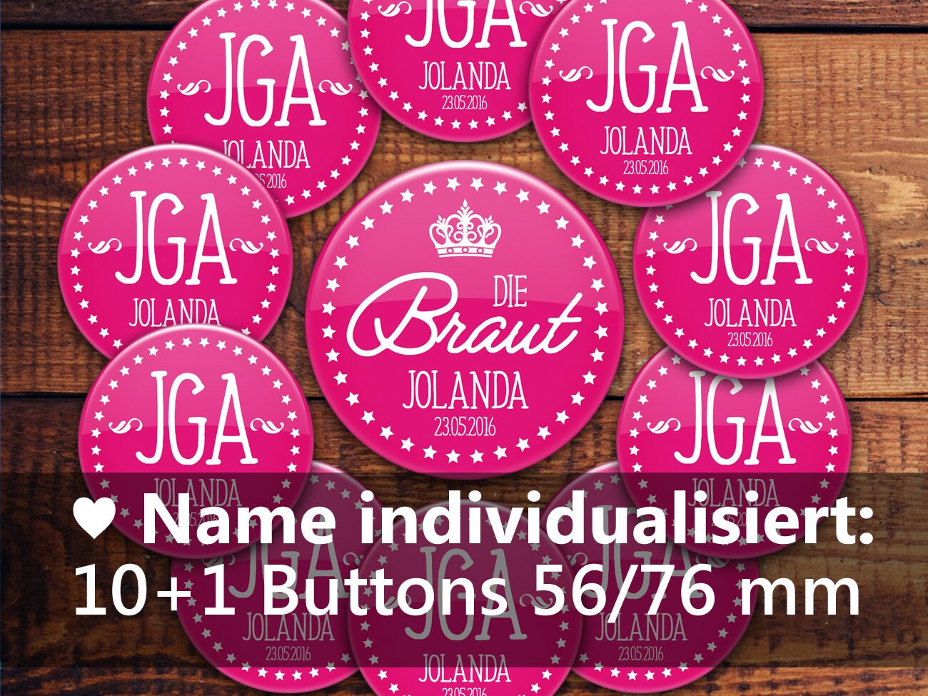 Jga Buttons Xl-Set #1 10+1 Anstecker von stylebutton