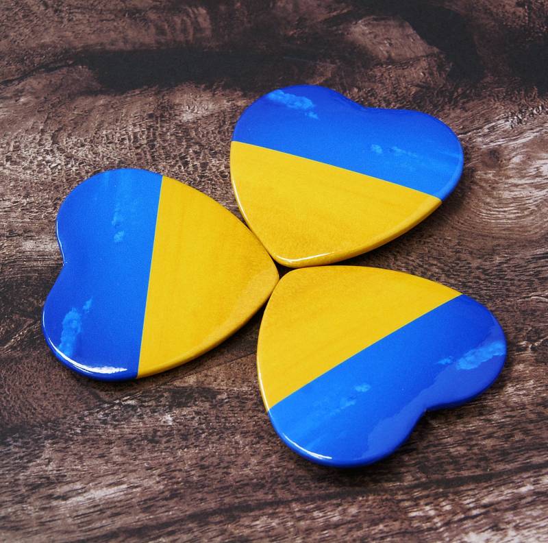 Ukraine Buttons | Anstecker Blau Gelb Flagge Ukrajina von stylebutton