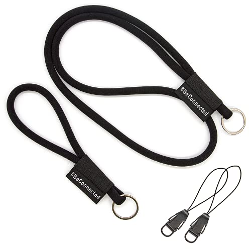 stylected Schlüsselband Set als Schlüsselanhänger (15cm & 45cm) - Band mit Ring für Schlüssel, Ausweis, Handy, Kamera - Lanyard für Herren, Damen & Kinder von stylected