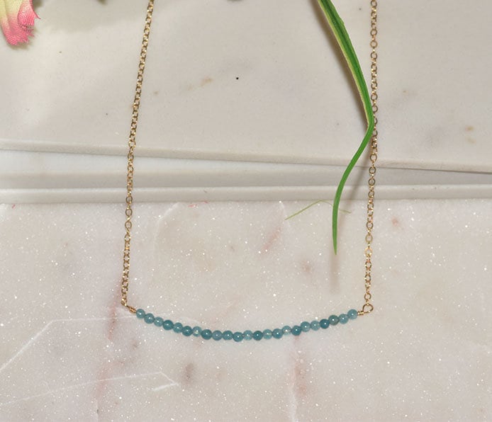 Halbedelstein Halskette, Geschenk Für Sie, Perlen 925 Sterling Silber, 14K Gold Und Rose Gefüllt von styleinshop