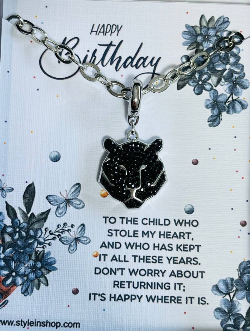 Swarovski Kristall Anhänger, Pavé Tiger Anhänger-16 Mm, Herren Halskette, Unisex Geschenk Für Ihn von styleinshop