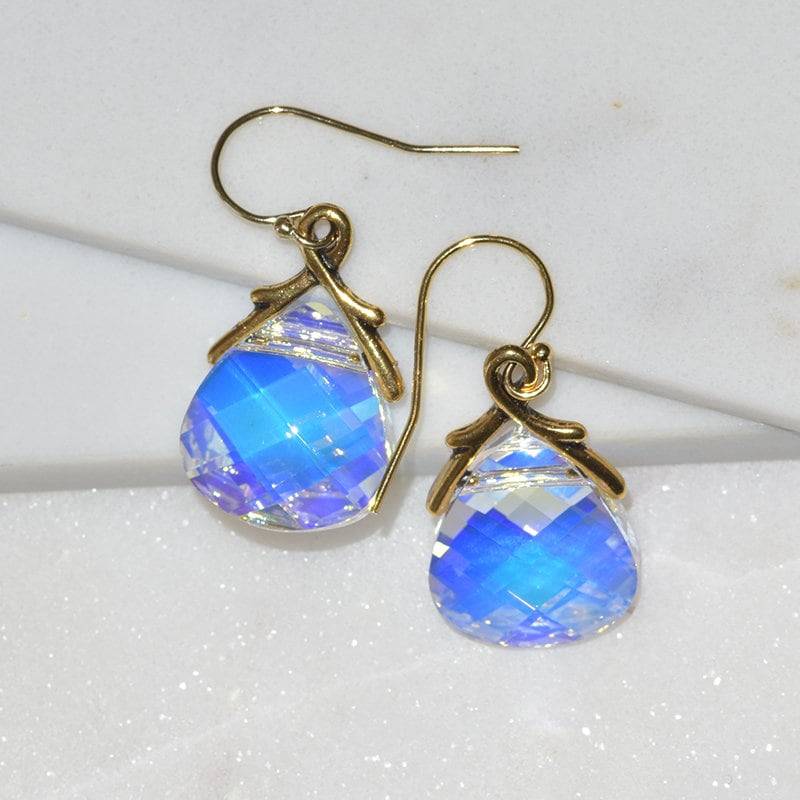 Swarovski Kristall Ohrringe, Silber Gold Geschenk Für Frauen, Frauen Schmuck, Handgemachter Tropfen Ohrringe von styleinshop