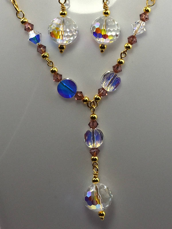 Swarovski Kristall Und Thai Hill Tribe Gold Vermeil Silber Schmuckset von styleinshop