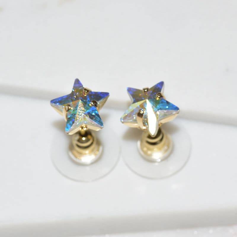Swarovski Stern Ohrstecker, Gold Ohrringe, Zierliche Schmuck, Mädchen Ohrstecker von styleinshop