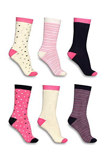 stylenmore 6er-Pack Damen Thermosocken Frotteesocken Wintersocken gemustert Trend Größe 35-38 von stylenmore