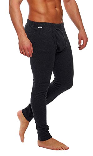 stylenmore Herren Thermo-Unterhose Lang Eingriff Komfortbund Innenfleece Winter Kälteschutz Wintersport Wandern Arbeitskleidung angeraut wärmend M-4XL Anthrazit Dunkelblau Grau (L (Tag 6), anthrazit) von stylenmore