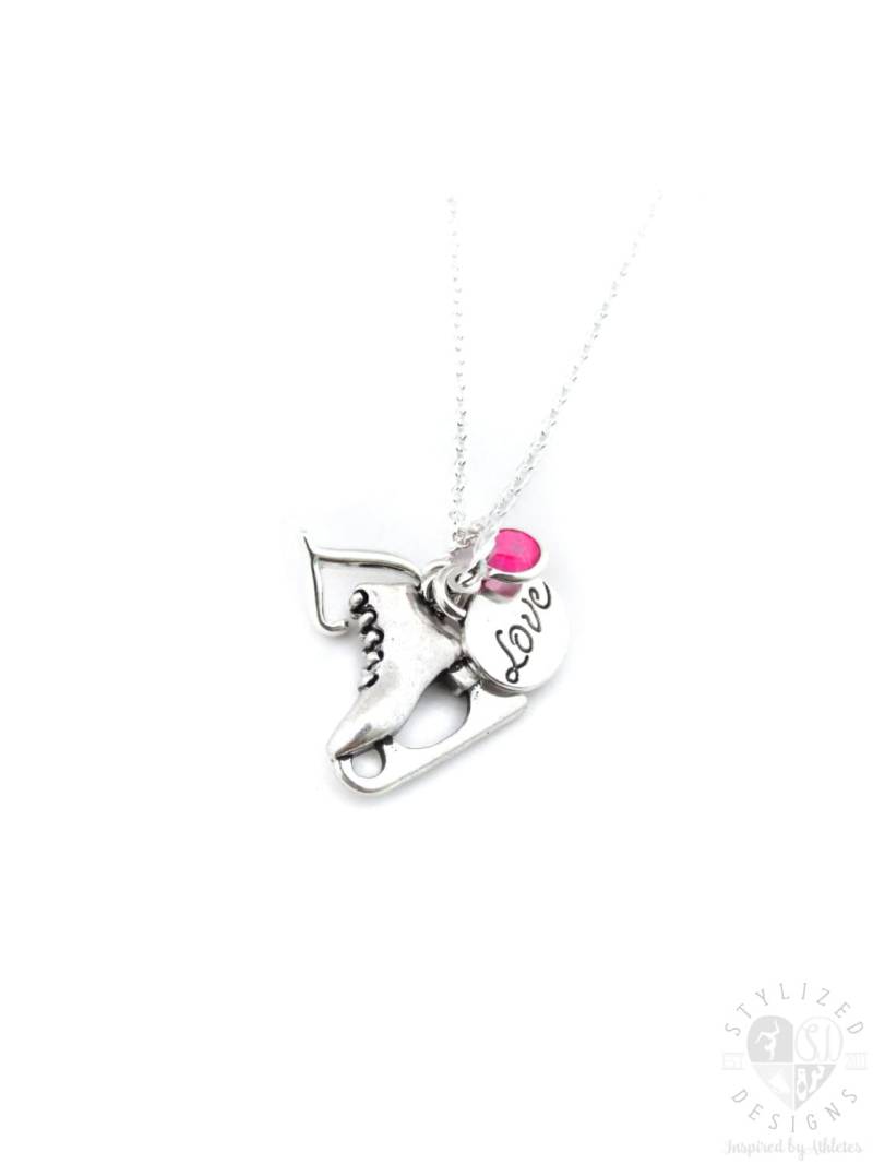 Eiskunstlaufkette, Eiskunstlaufgeschenke, Eislaufenhalskette, Eislaufengeschenke, Eiskunstlaufschmuck, Eiskunstläuferschmuck von stylizeddesigns