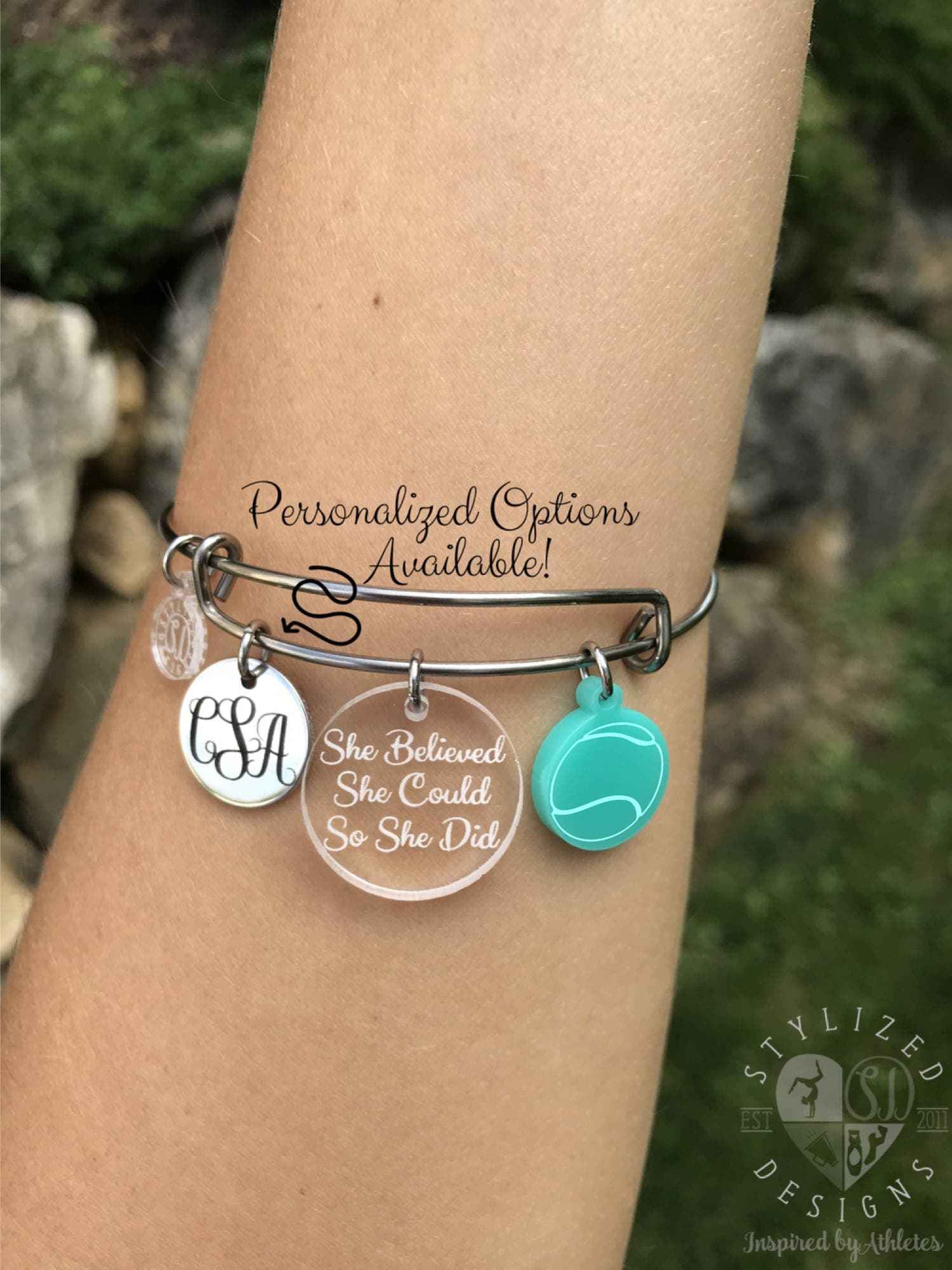 Tennis Spieler Geschenke, Geschenke Für Frauen, Armreif, Bettelarmband, Mädchen Geschenk, Schmuck von stylizeddesigns