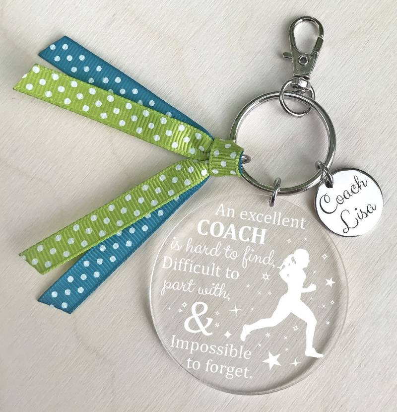 Track-Coach Geschenk, Laufcoach Leichtathletik-Coach Track-Trainer Lauf-Trainer Keychain von stylizeddesigns