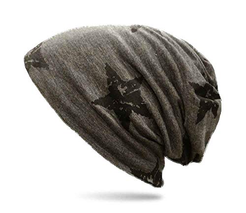 stylx Beanie Mütze mit Sterne Print im Destroyed Vintage Look, Unisex (B02) von stylx