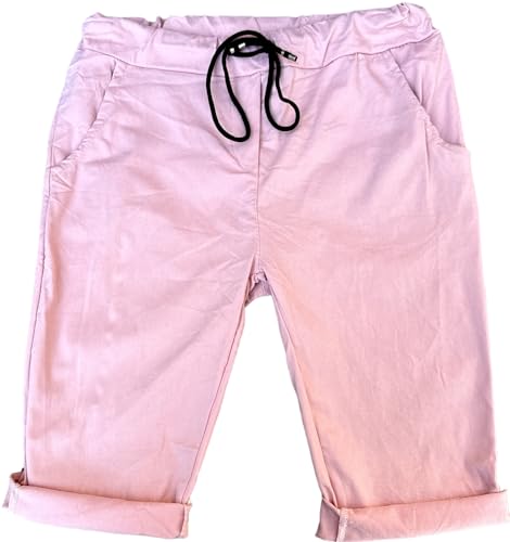 stylx Damen Bermuda Kurze Hose Shorts für den Strand Sweatpants Sommerhose (DE/NL/SE/PL, Numerisch, 38, 40, Regular, Regular, Hellrosa) von stylx
