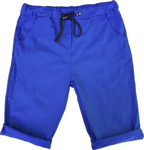 stylx Damen Bermuda Kurze Hose Shorts für den Strand Sweatpants Sommerhose (DE/NL/SE/PL, Numerisch, 42, 44, Regular, Regular, Royalblau) von stylx