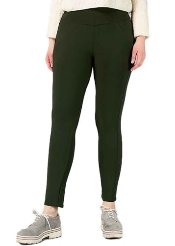 stylx Damen Hose elegant mit Gummibund und Taschen (DE/NL/SE/PL, Numerisch, 40, 42, Regular, Regular, Khaki) von stylx