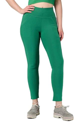 stylx Damen Hose elegant mit Gummibund und Taschen (DE/NL/SE/PL, Numerisch, 48, 50, Regular, Regular, grün) von stylx