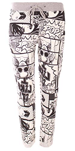 stylx Damen Jogginghose Sweatpants Größe 34-50 mit Print (J05, 36-38) von stylx
