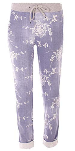 stylx Damen Jogginghose Sweatpants Größe 34-50 mit Print (J09, 36-38) von stylx