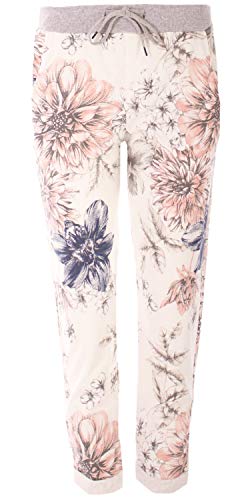 stylx Damen Jogginghose Sweatpants Größe 34-50 mit Print (J13, 36-38) von stylx