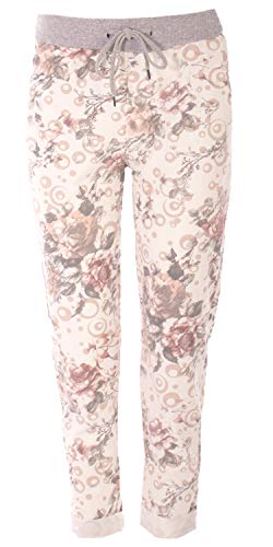 stylx Damen Jogginghose Sweatpants Größe 34-50 mit Print (J14, 34-36) von stylx