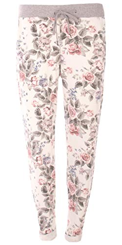 stylx Damen Jogginghose Sweatpants Größe 34-50 mit Print (J15, 48-50) von stylx
