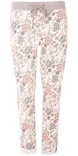 stylx Damen Jogginghose Sweatpants Größe 34-50 mit Print (J16, 38-40) von stylx