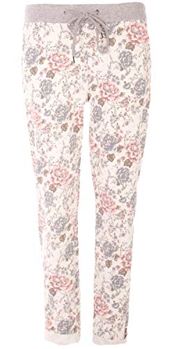 stylx Damen Jogginghose Sweatpants Größe 34-50 mit Print (J16, 48-50) von stylx
