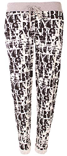 stylx Damen Jogginghose Sweatpants Größe 34-50 mit Print (J18, 38-40) von stylx