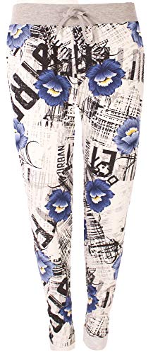 stylx Damen Jogginghose Sweatpants Größe 34-50 mit Print (J19, 40-42) von stylx
