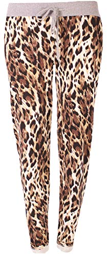 stylx Damen Jogginghose Sweatpants Größe 34-50 mit Print (J23, 46-48) von stylx