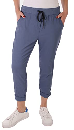 stylx Damen Jogginghose im Vintage Look Sweatpants für Freizeit Sport und Fitness (as3, Numeric, Numeric_36, Numeric_38, Regular, Regular, Jeansblau) von stylx