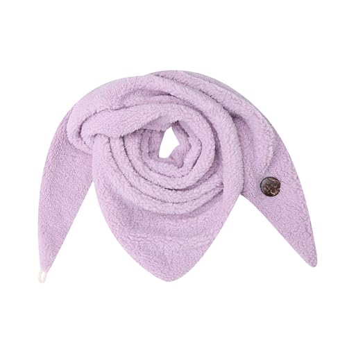 stylx Damen KuschelSchal, Teddyfell Baumwolle Dreieckstuch Frauen Winterschal Herbstschal Warm Dreieck Schal Halstuch Scarf (flieder) von stylx