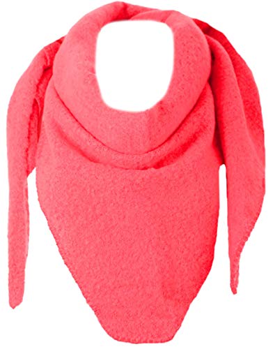 stylx Damen Schal XXL Dreieck Schal flauschig schal-tuch damen dicker dreieckstuch groß Wolle UNI Farben kuschelig (fuchsia) von stylx