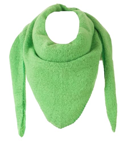 stylx Damen Schal XXL Dreieck Schal flauschig schal-tuch damen dicker dreieckstuch groß Wolle UNI Farben kuschelig (neon grün) von stylx