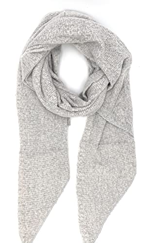 stylx Damen weicher unifarbener Web Schal in asymmetrischer Form, Winter, Stola Pcpyron Long Scarf Noos (hellgrau) von stylx