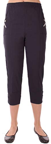 stylx Damenhose 7/8 knielange - leichte Hose - Stretchhose alltagshose Outdoor- Funktionshose Stretch (as3, Numeric, Numeric_40, Numeric_42, Regular, Regular, dunkelblau) von stylx