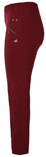stylx Damenhose - leichte Thermohose - Stretchhose Winterhose Outdoor- Funktionshose Stretch Innenfutter aus Mikrofleece (Bordeauxrot, 50-52) von stylx