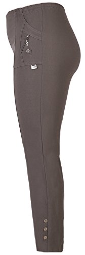 stylx Damenhose - leichte Thermohose - Stretchhose Winterhose Outdoor- Funktionshose Stretch Innenfutter aus Mikrofleece (grau, 48-50) von stylx