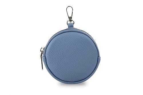 stylx Fashion You Want Damen Münzbörse aus echtes Leder, kleine Geldbörse mit Reißverschluss, Mini Portemonnaie Coin Pocket für Frauen Mädchen Kinder (blau) von stylx