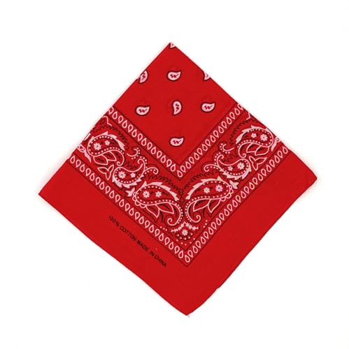 stylx Schals & Tücher Bandana Halstuch Bikertuch Nickituch Kopftuch Baumwolle Mundschutz Piratentuch ideal für Karneval Fasching Karnevalskostüm Hund Hundehalsband Hundetuch (rot) von stylx