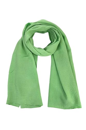 stylx Weichster Musselin Tuch Damen LANGER SCHAL Musselin Schal, Muslin Nursing Scarf 64 x 210 cm Musselin Tücher Damen, Musselintücher, Tuch Damen, Musselin Halstuch, Halstuch Damen (grün) von stylx