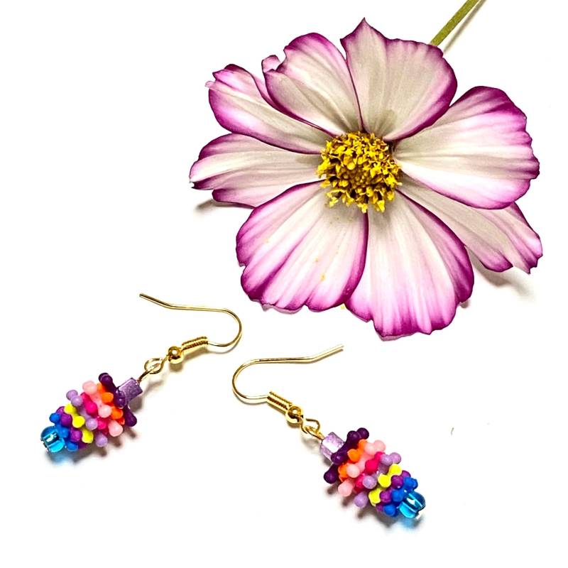 Schmuck Hängeohrringe Ohrringe Hänger - Groß Neon Wild Bunt Gold Für Valentinstag Frau Freundin Geburtstag Geschenk Mitbringsel Ostern von subery