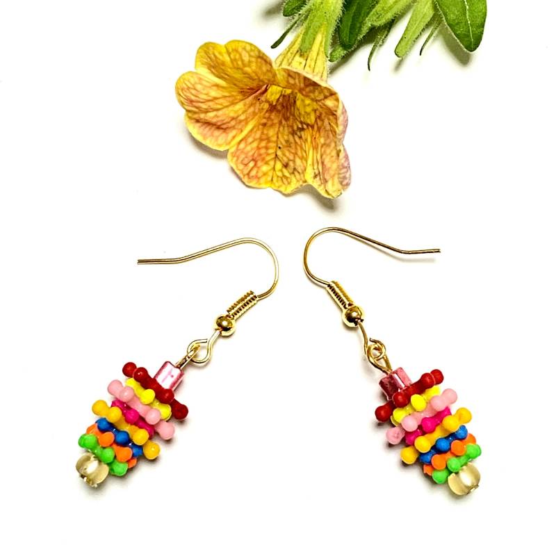 Schmuck Hängeohrringe Ohrringe Hänger - Groß Neon Wild Bunt Silber Für Valentinstag Frau Freundin Geburtstag Geschenk Mitbringsel Ostern von subery