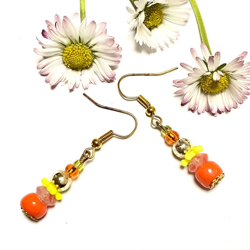 Schmuck Hängeohrringe Ohrringe Hänger - Hip Neon Wild Bunt Gold Für Valentinstag Frau Freundin Geburtstag Geschenk Mitbringsel Ostern von subery