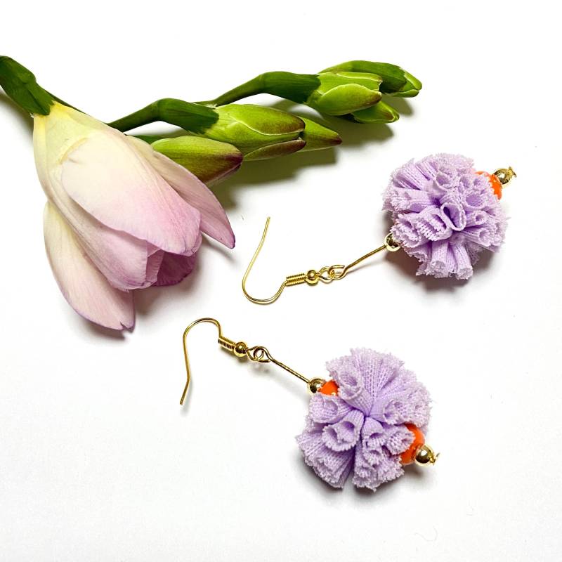 Schmuck Hängeohrringe Ohrringe Hänger Pompon Pompom Neon Wild Bunt Gold Valentinstag Frau Freundin Geburtstag Geschenk Mitbringsel Ostern von subery