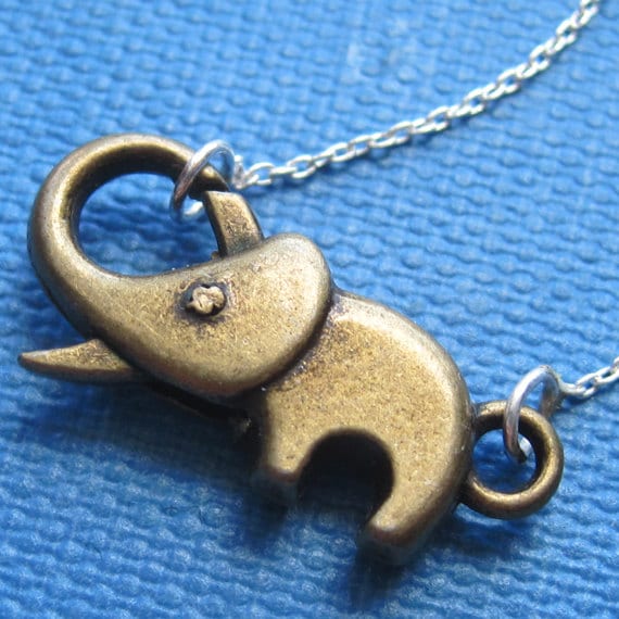 Goldene Elefant Halskette von sudlow