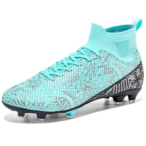 sudorun Fußballschuhe Kinder Kunstrasen Fussballschuhe Hallenschuhe Für Jungen Mädchen AG FG TF Turf Trainingsschuhe (Dw,1101 FG Yue_33) von sudorun