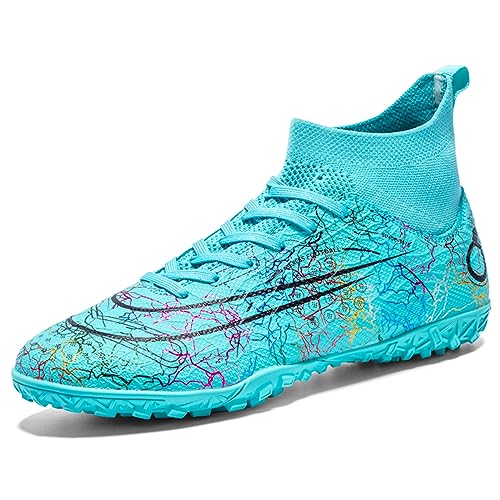 sudorun Kunstrasen Fussballschuhe Herren Turf Fußballschuhe Hallenschuhe Für Jungen High Top TF Trainingsschuhe Indoor (Dw,028 TF Yue_42) von sudorun