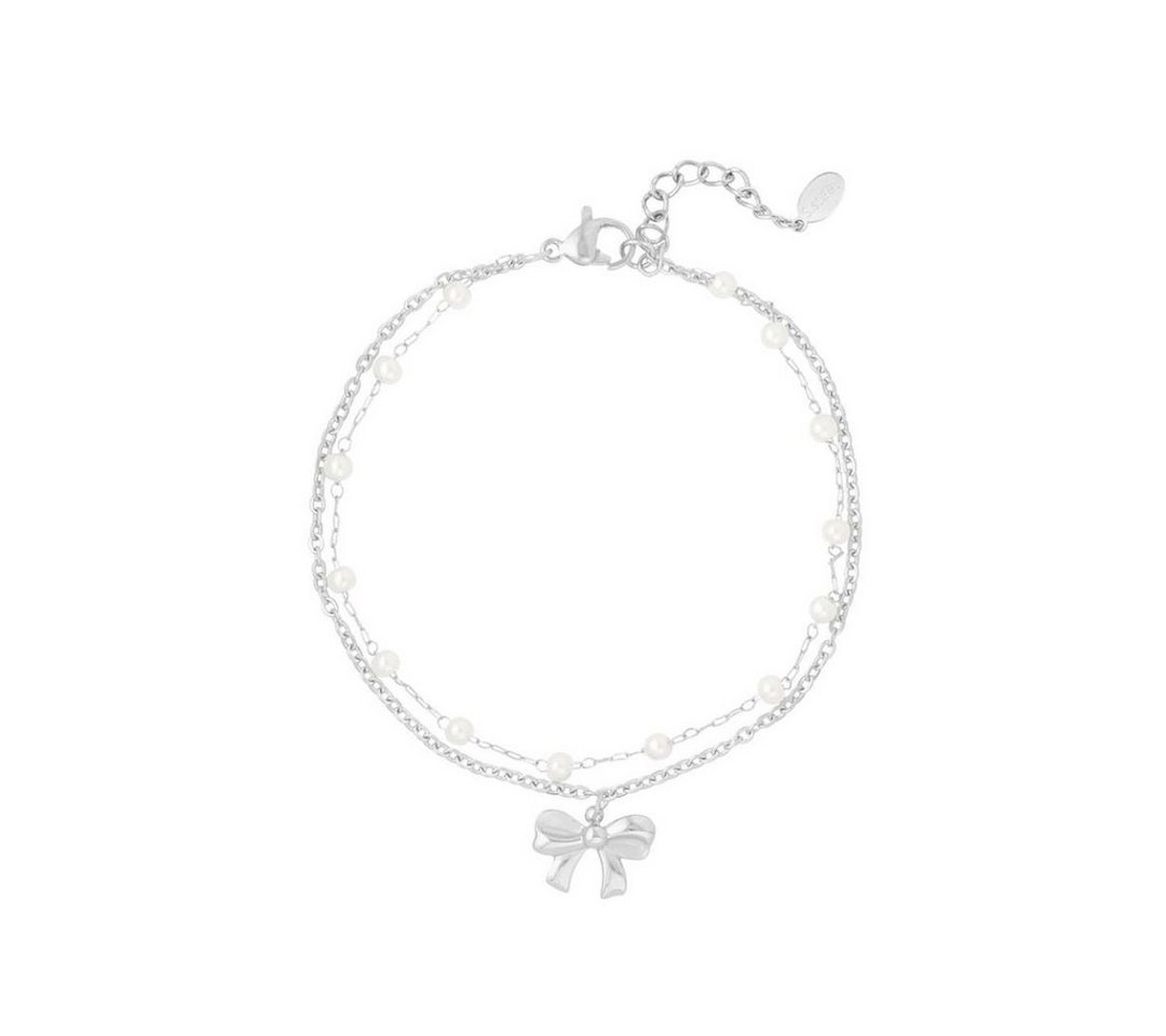 suebidou Armband Damen Armband 'Double' mit Schleifen und Perlen silber suebidou Armband Damen Armband 'Double' mit Schleifen und Perlen silber von suebidou